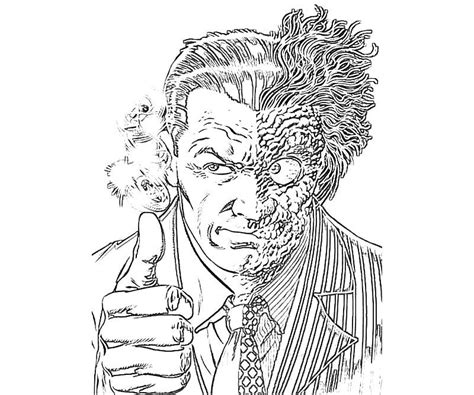 Two Face Coloring Page At Free Printable Colorings