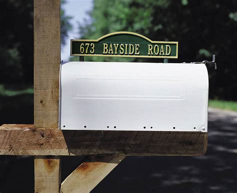 3 different mounting options allow you to place on a wall, post or top of your mailbox. Personalized Mailbox Address Marker - Mailbox Topper House ...