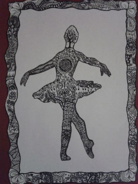 Zentangle Ballet Dancer Zentangle Drawings Ballet Dancers Zentangle