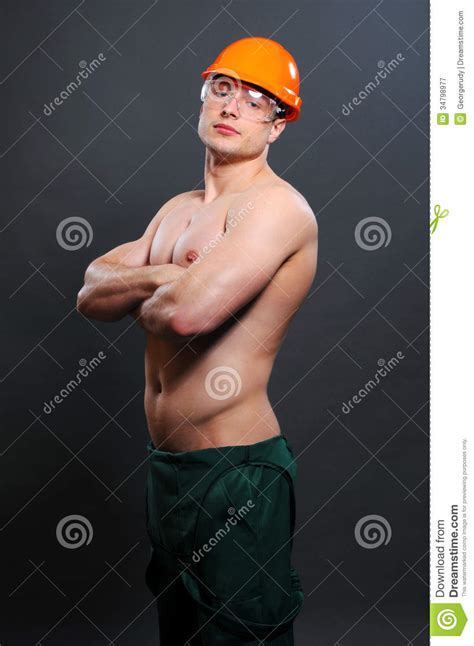 Construction Worker Stock Image Image Of Beautiful Body 34798977