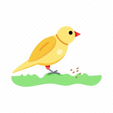 Cute Bird Bird Feeding Bird Food Yellow Bird Creature Icon