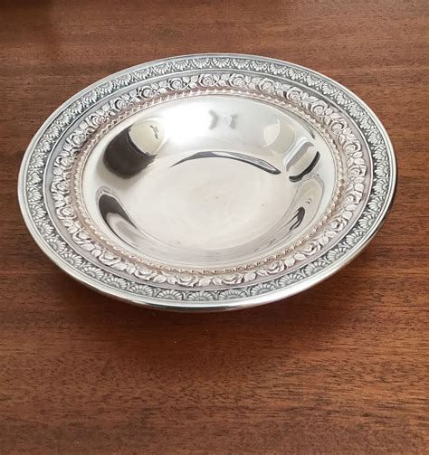 Vintage Wallace Silver Plate Bowl 6 58 Round Silver Etsy Wallace