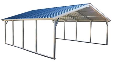 20x20 Vertical Roof Metal Carport Florida Alans Factory Outlet