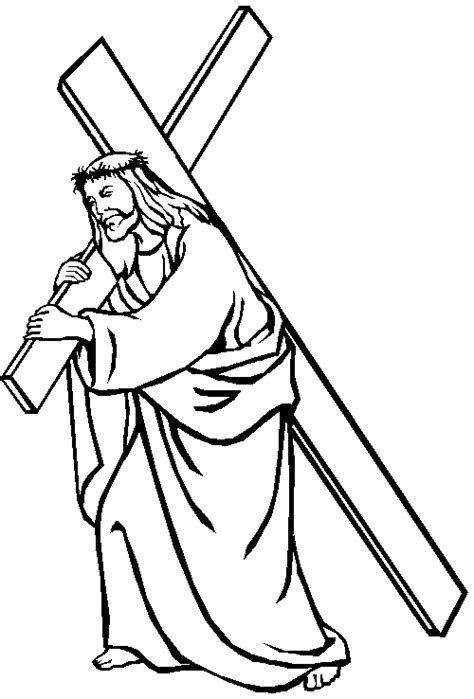 Dibujos De Jesucristo Cargando La Cruz Para Pintar Crucifixión Y