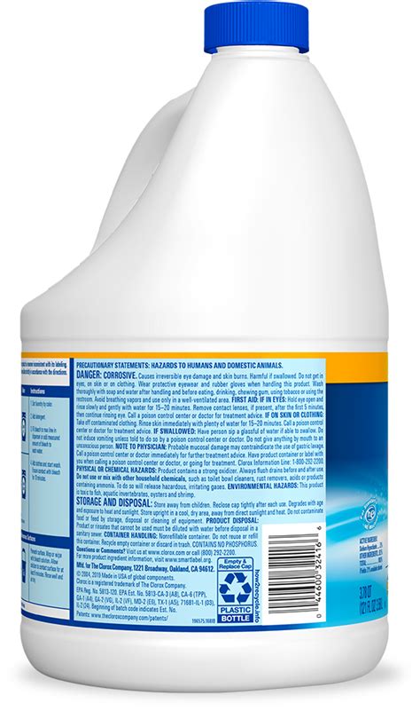 Clorox Disinfecting Bleach With Cloromax Concentrated Formula Clorox
