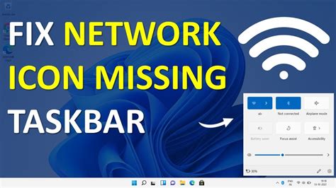Network Icon Missing From Taskbar Windows 11 Youtube