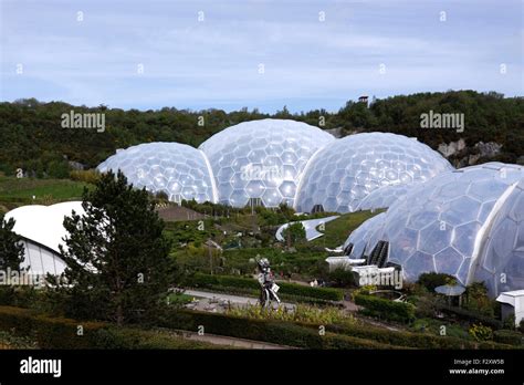 The Biomes Within The Eden Project Bodelva Cornwall Uk Stock Photo Alamy