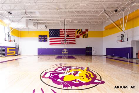 High School Gymnasium Bleachers Basketball Court School Design