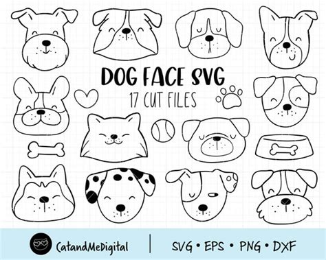 Dog Face Svg Puppy Svg Dog Svg Outline Animal Svg Dog Lover Etsy Canada