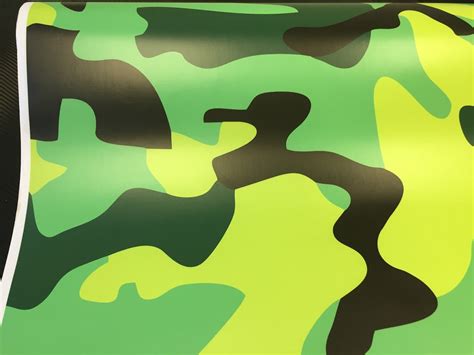 Lime Green Camo Wrapping Vinyl