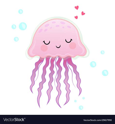 Clipart Happy Cute Jellyfish Royalty Free Vector Illu