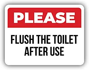 Need a quote for a large order? Amazon.com: Please Flush The Toilet After Use Red Warning ...