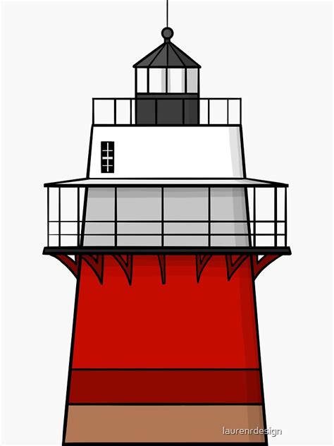 Duxbury Pier Lighthouse Bug Light Sticker By Laurenrdesign Redbubble