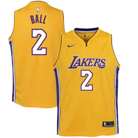 Lonzo ball basketball jerseys, tees, and more are at the official online store of the nba. Nike NBA Los Angeles Lakers Lonzo Ball Youth Swingman ...