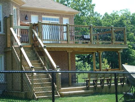 Multi Level Deck Designs Best Design Above Ground Pool Multi