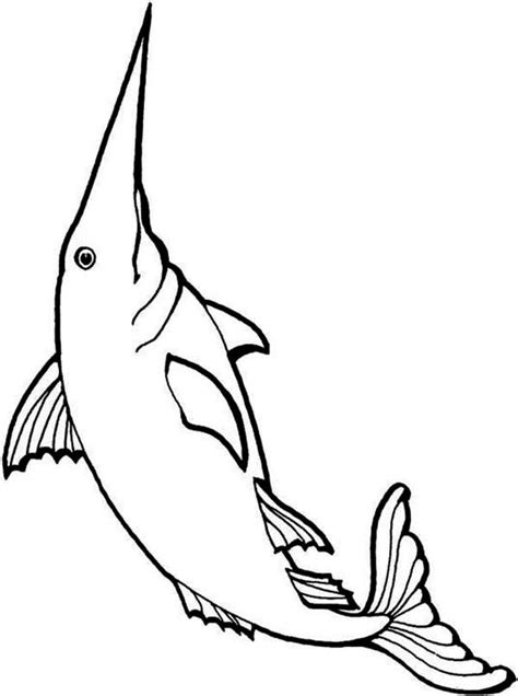 Long Bill Swordfish Coloring Page : Color Luna