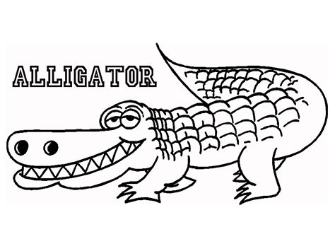 Alligator Coloring Pages Letter Kids Crocodile Printable Sheets Print