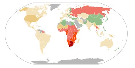 hiv aids prevalence per capita [2000x1050] mapporn