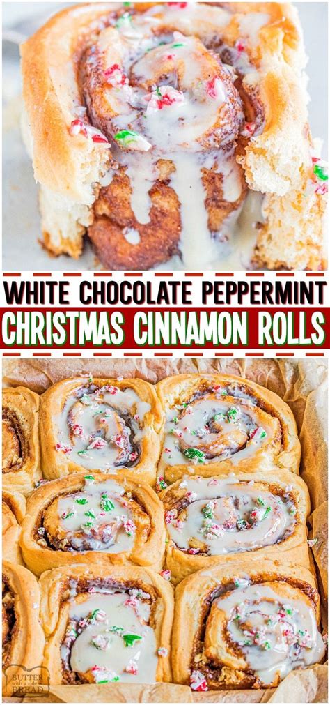Christmas Cinnamon Rolls Butter With A Side Of Bread Cinnamon Roll