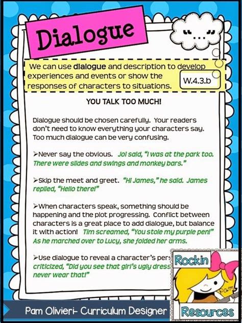 If you do not use the words in their exact form, this is indirect dialogue and does not need quotation marks. Writing Mini Lesson #20- Dialogue in a Narrative Essay | Writing mini lessons, Writing lessons ...