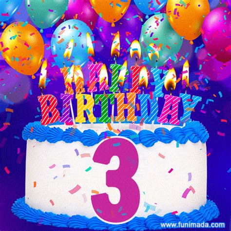 Happy 3rd Birthday Animated S Download On