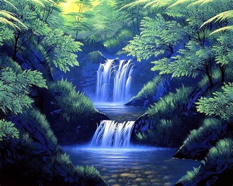 1920x1080px 1080p Free Download Crystal Waterfall Love Four Seasons