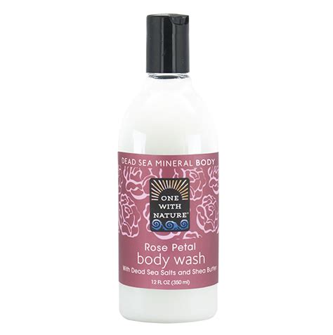 Rose Petal Body Wash With Dead Sea Minerals And Shea Butter 12 Oz