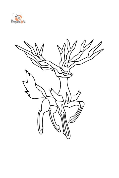 desenho de pokémon xy xerneas para colorir ♥ para imprimir e online