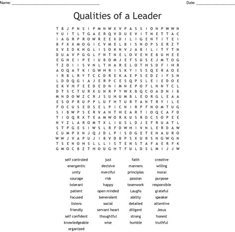 Leadership Word Search Printable Word Search Printable
