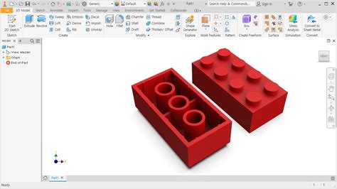Autodesk Inventor Tutorial 10 How To Make Lego Brick Youtube