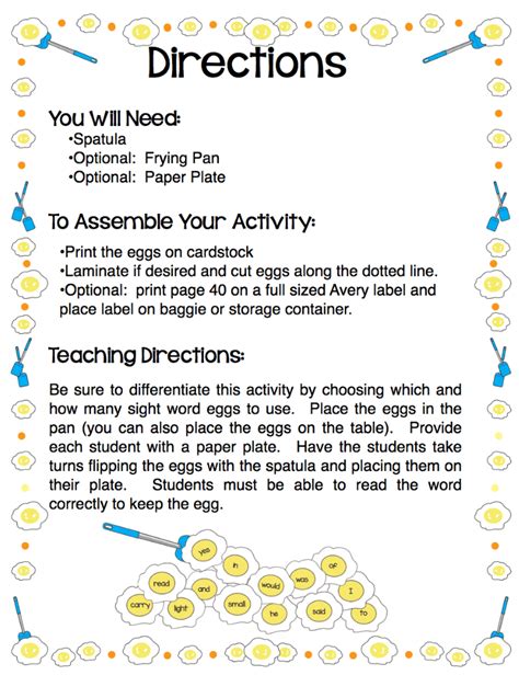 Flipping Eggs Dolch Sight Words Make Take And Teach