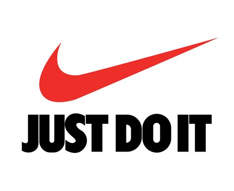 Nike Logo Red And Just Do It Symbol Black Clothes Design Icon Abstract