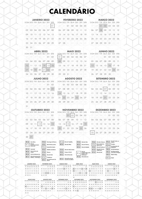 Planner Preto E Branco Calendario 2022 Fazendo A Nossa Festa