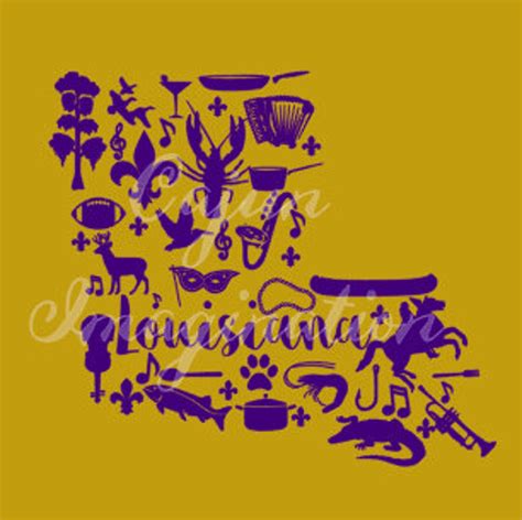Louisiana Silhouette Cut File And Printable Svg Commercial Etsy