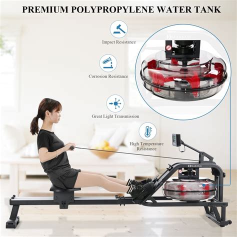 Marnur Water Rowing Machine Rower Indoor Aerobic Exercise For All Ages