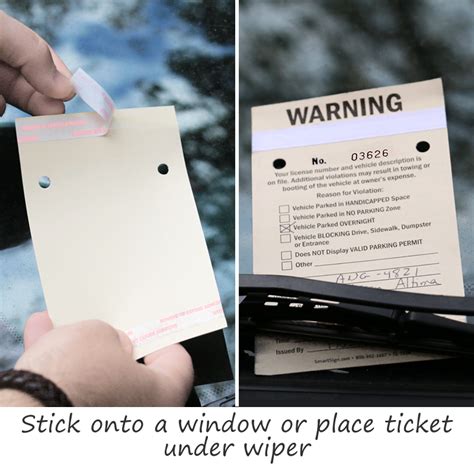Ncr 2 Part Manila Warning Parking Ticket With Perforation Signs Sku