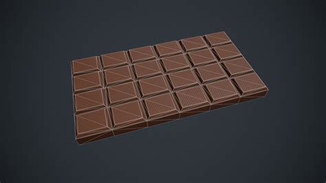 3d Model Chocolate Bar Vr Ar Low Poly Cgtrader