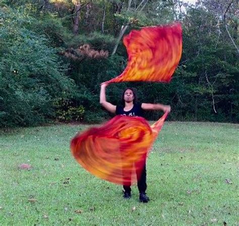 Praise Dance Silk Worship Fire Flags Etsy