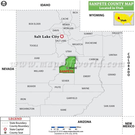 Sanpete County Map Utah