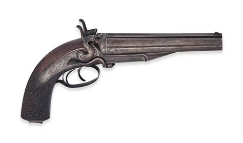 A Fine 577 2 In Double Barrelled Sidelever Hammer Howdah Pistol