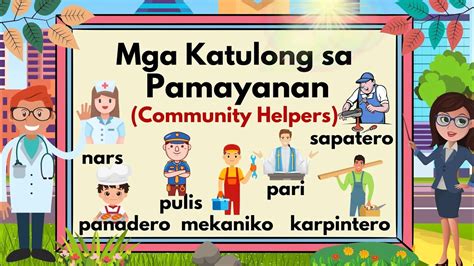 Week 16 Mga Katulong Sa Pamayanan Community Helpers Youtube