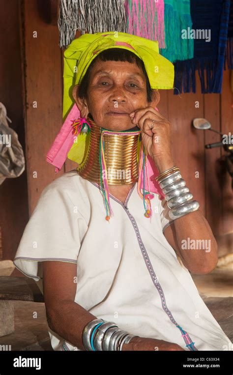 Portrait Of An Old Longneck Karen Woman Living In Ban Nai Soi In