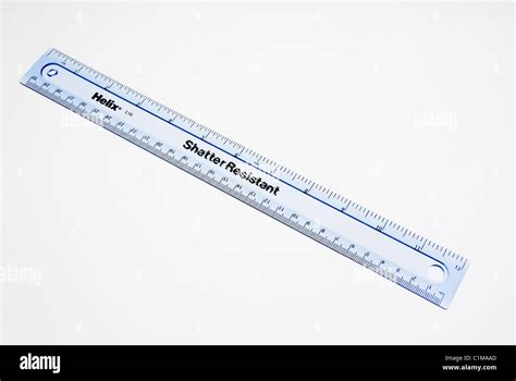 Clear Plastic Ruler Stock Photo Alamy