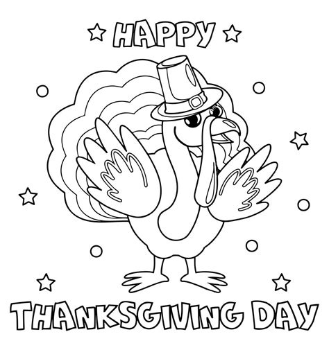 10 Best Happy Thanksgiving Turkey Coloring Page Printables Pdf For Free