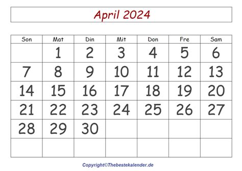 Kalender April 2024 Drucken The Beste Kalender