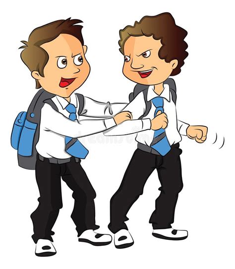 Two Schoolboys Fighting Stock Illustrations 5 Two Schoolboys Fighting