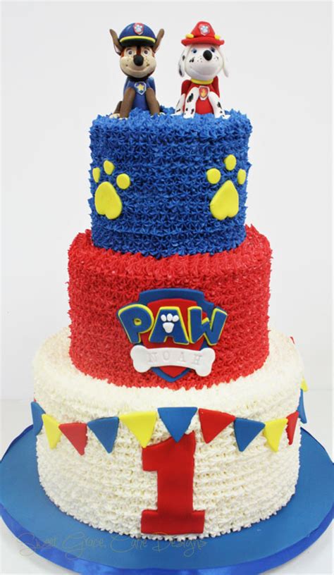 Gallery di torte cake design con paw patrol. First Birthday Cakes New Jersey - Paw Patrol Buttercream ...