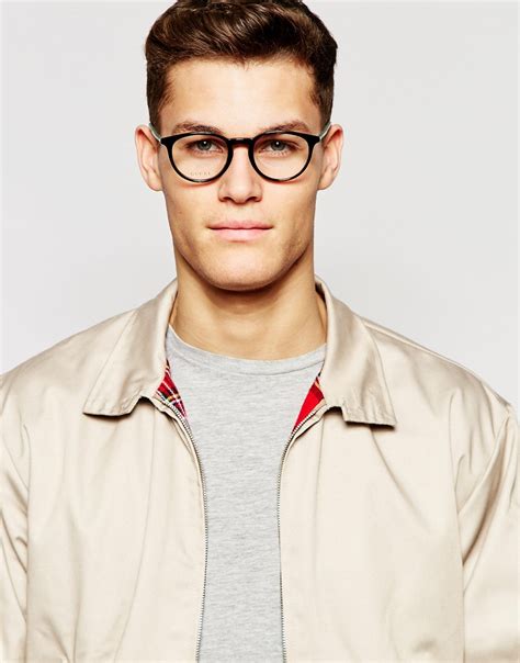 Lyst Gucci Round Clear Lens Glasses In Tort In Brown For Men