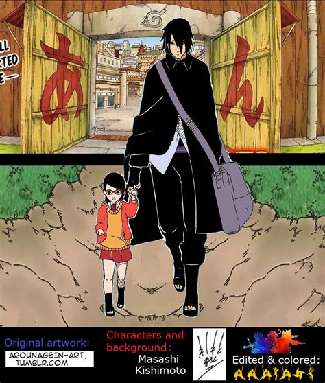Sasuke Walking With Kid Sarada By Dtninja831 On Deviantart