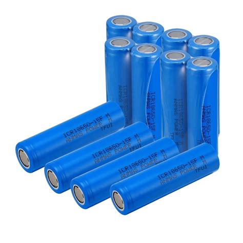 12pcs anmaspower real capacity icr 18650 battery 1500mah 3 7v li ion rechargeable battery blue